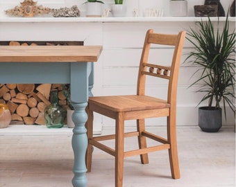 Acorn Chair - Rustic Dining Chair - Farmhouse Chair - Solid Oak Dining Chair - Oak Farmhouse Chair - Made in the UK