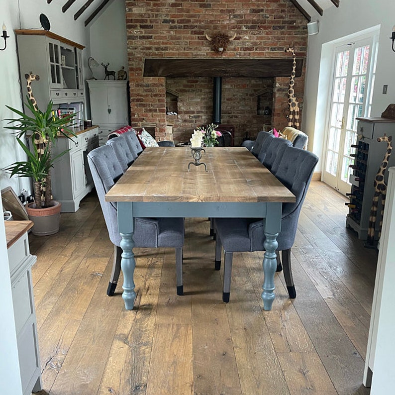 Rustic Reclaimed Farmhouse Dining Table Extra Wide Rustic Etsy UK