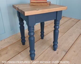 Farmhouse Nook Table -  Farmhouse Bedside Table - Handmade Side Table - Rustic Side Table - Small Farmhouse Coffee Table - Made in the UK