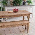 Farmhouse Dining Table with Benches - Wide Rustic Dining Table - Reclaimed Dining Table - Handmade Dining Table | Made in the UK