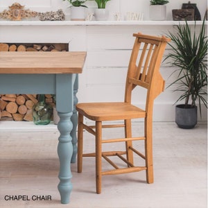 Chapel Chair - Rustic Dining Chair - Farmhouse Chair - Solid Oak Dining Chair - Oak Farmhouse Chair - Made in the UK