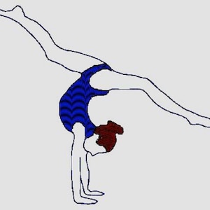 Gymnastics Walkover Machine Embroidery Design