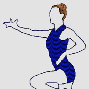 Gymnastics Routine Start Position Machine Embroidery Design