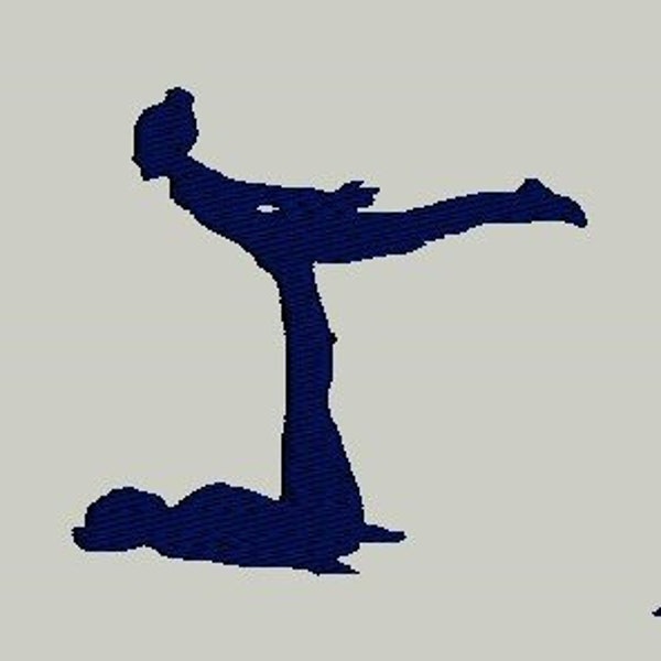 Set von drei Akrobatik-Gymnastik-Sihouetten-Maschinenbauer