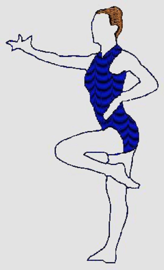Gymnastics Routine Start Position Machine Embroidery Design Etsy