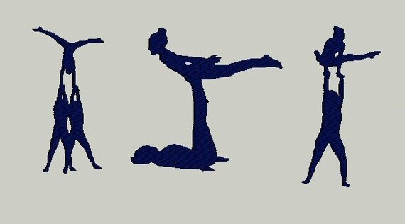 acrobaticnymphets Set of Three Acrobatic Gymnastics Sihouettes Machine Embroidery Designs - Etsy UK