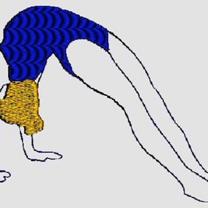 Gymnastics Bridge Position Machine Embroidery Design