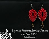 Macrame Earrings Tutorial, Micro Macrame Pattern (PDF)