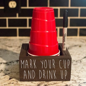 Solo Cup Holder | Cup Holder | Drink Caddy | Party Cup Holder | Wooden Party Cup Holder