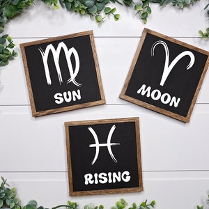 Três Grandes do Zodíaco | Presente de Astrologia Personalizado | Presente de Astrologia | Zodíaco Três Grandes | Presente do Zodíaco | Presente Personalizado do Zodíaco | Conjunto de Três