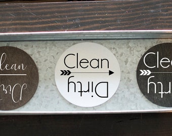 Farmhouse Dishwasher Magnet: Clean & Dirty Dishwasher Magnet; Clean or Dirty Magnet