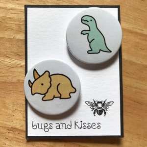 Cute Dinosaur Badges