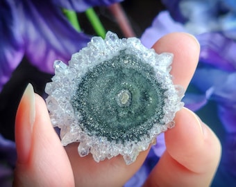 Stunning Amethyst Stalactite Slice from Uruguay