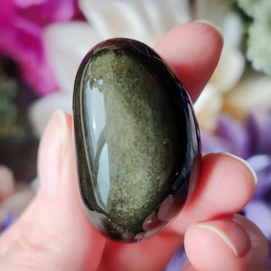 Beautiful High Quality Gold Sheen Obsidian Gallet