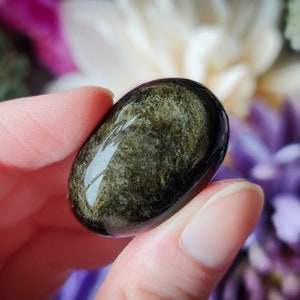Beautiful High Quality Gold Sheen Obsidian Gallet