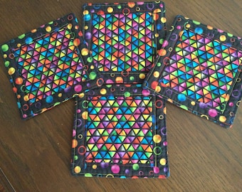 Vibrant Mug Rug Set