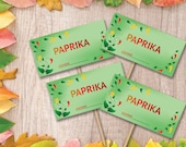 Garden Plant, Seedling  Stakes, Paprika Markers, Instant Download, Vegetable Markers,Printable Markers, Printable Vegetable Stakes