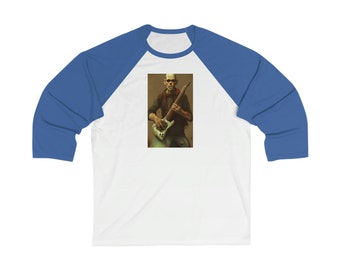 Unisex 34 Sleeve Baseball Tee - Zombie Guitar
