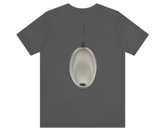 Unisex Jersey Short Sleeve Tee - Urinal Print on Back