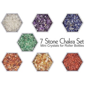 7 Stone Chakra Mini Crystal Chip Set | Mini Healing Crystals | Chakra Chips | US Seller - Ships from the US