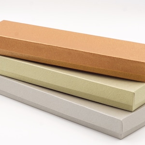 Three (3) Rectangle Gift Boxes with cotton pad filler | The Metallics - 8&quot; x 2&quot; x 1&quot; | Bracelet Box | Necklace Gift Box | Jewelry Gift Box