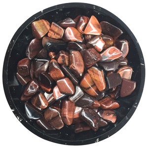 Red Tiger Eye Mini Crystal Chips - Size 2 | Red Tiger Eye Chips | Gemstone Chips | Orgonite Supplies | US Seller - Ships from the US