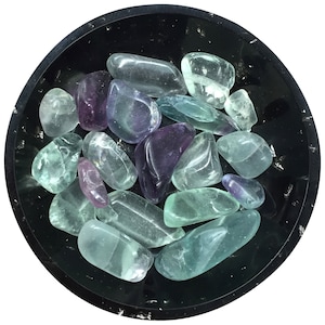 Fluorite Crystal Chips – Size XS | Extra Small Tumbled Fluorite Chips | Grid Crystals | Gemstone Chips | US Seller - Ships from the US