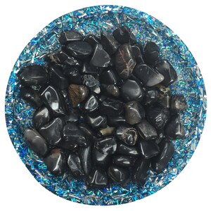 Black Onyx Mini Crystal Chips - Size 2 | Black Onyx Chips | Gemstone Chips | Orgonite Supplies | US Seller - Ships from the US