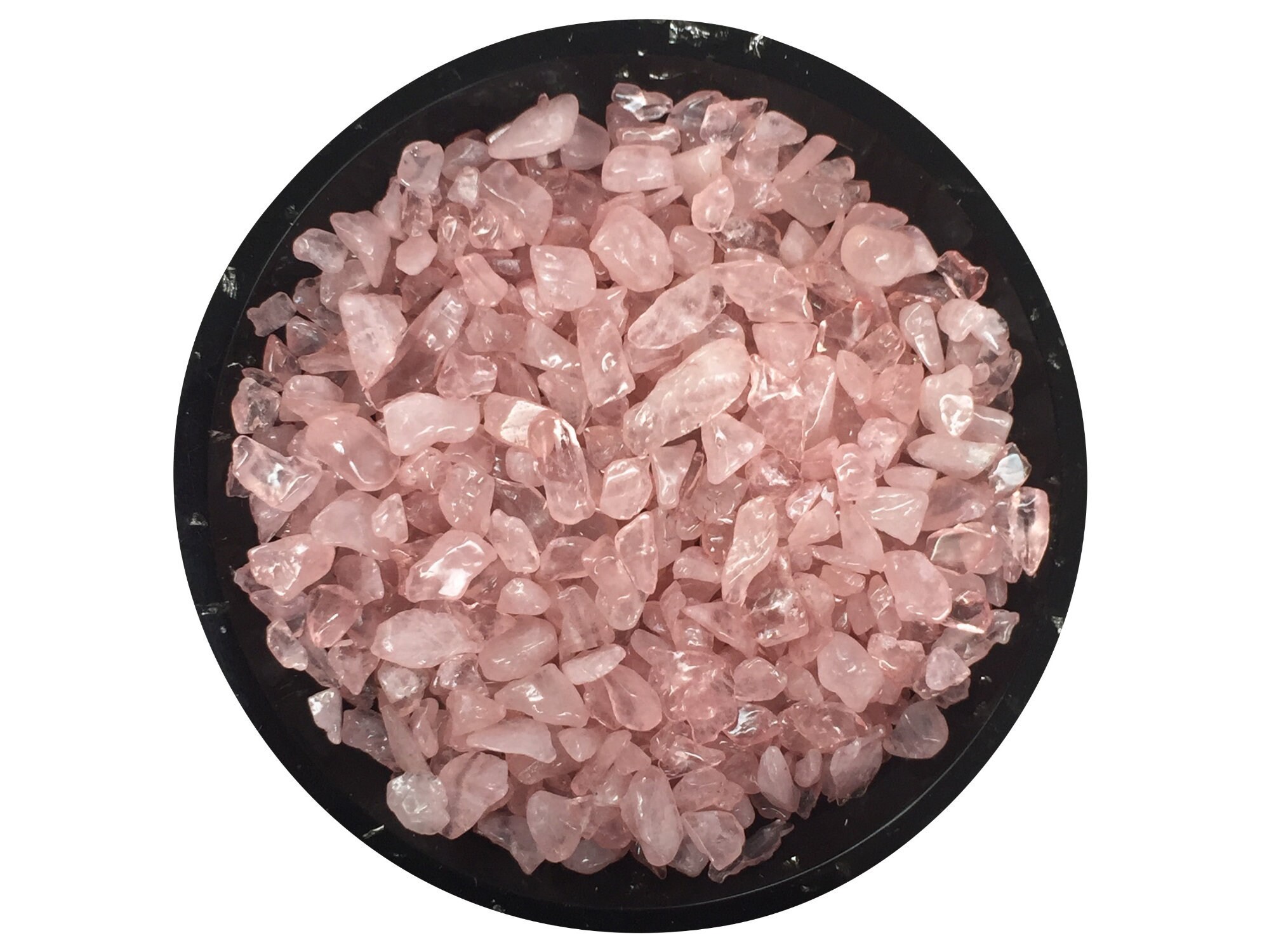 Pequeños chips de cristal de cuarzo rosa - Tamaño 0 / Chips de cuarzo rosa / Chips de piedras preciosas / Suministros de orgonita / Vendedor de EE. UU. - Envíos desde EE. UU.