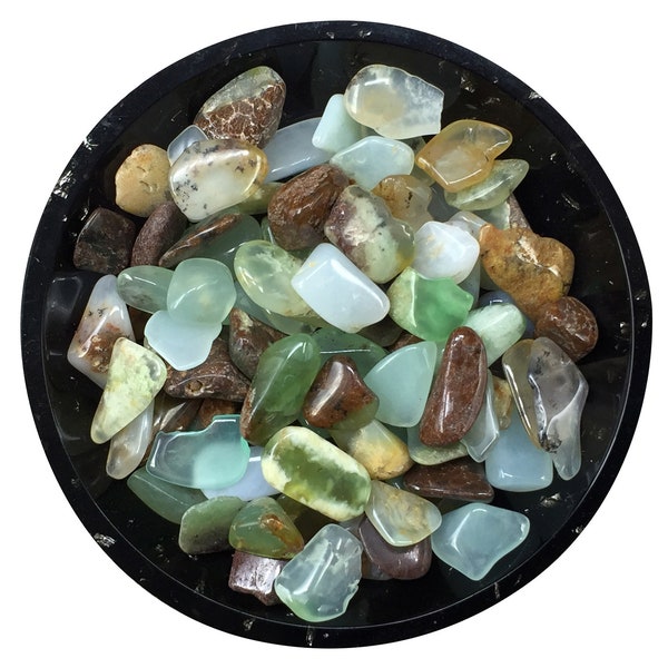 Chrysoprase Mini Crystal Chips - Size 2 | Mini Chrysoprase Chip Stones | Roller Bottle Crystals | Gemstone Chips | Orgonite Supplies