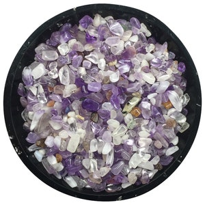 Banded Amethyst Tiny Crystal Chips - Size 0 | Amethyst Chips | Gemstone Chips | Orgonite Supplies | US Seller - Ships from the US
