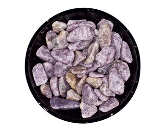 Lepidolite Crystal Chips - Size XS | Extra Small Tumbled Stones | Crystals for Grids | Mini Lepidolite Chip Stones | Orgonite Supplies