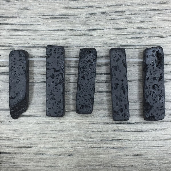 Natural Lava Rock Diffuser Pendant | Side Drilled Lava Rock Diffuser Necklace | Lava Stone Necklace | Lava Stone Rock Diffuser Beads