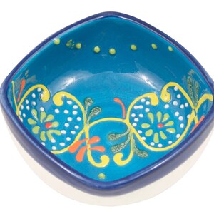 Hand Painted Ring Dish Trinket Bowl | Jewelry Holder | Jewelry Dish | Four (4) inch Decorative Ceramic Bowl
