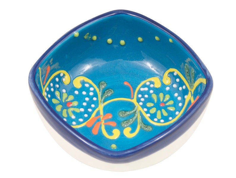 4 Hand Painted Ring Dish Trinket Bowl Jewelry Holder Jewelry Dish Four inch Decorative Ceramic Bowl