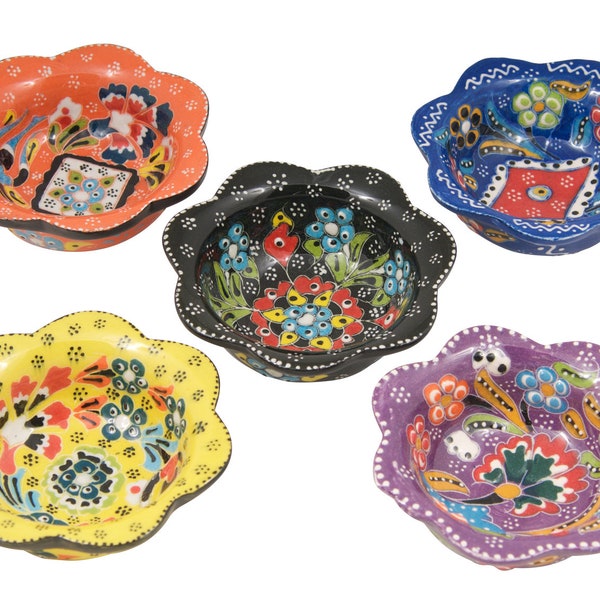 Hand Painted Trinket Bowl Ring Dish | Decorative Ceramic Bowls | Wedding Ring Dish | Colorful Ring Dishes | Jewelry Dish | Jewelry Holder