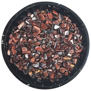 Kleine rode kristalchips tijgeroog - maat 0 | Rode tijgeroogchips | Edelsteenchips | Orgonite-benodigdheden | Verkoper in de VS: wordt verzonden vanuit de VS
