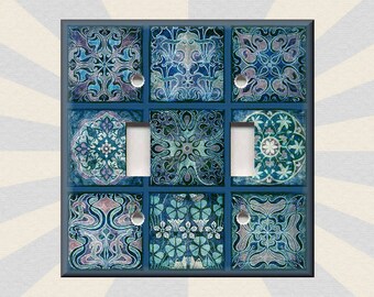 Brand New Mosaic Rainbow Handmade Custom Light Switch Wall Plate Cover