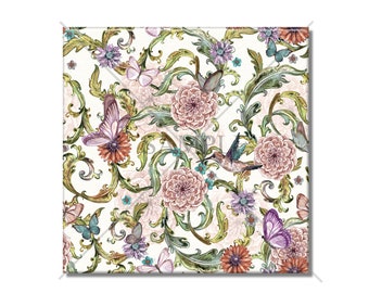 Made In The USA Decorative Floral Ceramic Wall Tile Backsplash KitchenBathroom Tiles 4x4 Tile Or 6x6 Tile Unique Ceramic Accent Tile