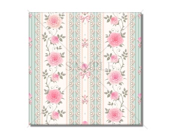 Made In The USA Decorative Floral Ceramic Wall Tile Backsplash KitchenBathroom Tiles 4x4 Tile Or 6x6 Tile Unique Ceramic Accent Tile