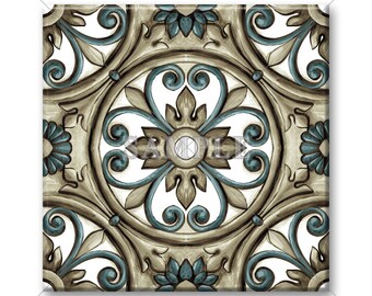 Made In The USA Decorative Floral Ceramic Wall Tile Backsplash KitchenBathroom Tiles 4x4 Tile Or 6x6 Tile Unique Ceramic Accent Tile