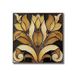 Warm Brown Butterscotch Tones Ceramic Tile - Kitchen Backsplash Tile - Bathroom Tile - Decorative Patterned Tile - Beautiful Artistic Tile