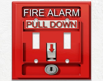 Fire Alarm Decor Firefighter Home Decor - Metal Light Switch Plate Cover - Switch Plates And Outlet Covers - Free Shipping