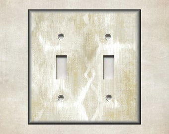 Abstract Art Tan Home Decor - Metal Light Switch Cover - Switch Plate Covers And Outlet Covers - Luna Gallery Designs - Free Shipping