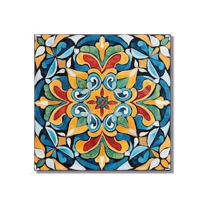 Bright Multi Colored Ceramic Tile - Bright Colors Kitchen Tile - Unique Backsplash Tile - Bathroom Tile - Fireplace Tiles - Free Shipping