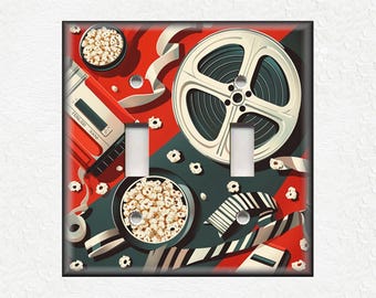 Retro Design Movie Theater Home Decor - Metal Light Switch Cover - Switch Plates Outlet Covers Metal Wall Plates Retro Decor Home Decor