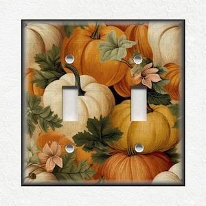Vintage Pumpkin Design Switch Plate Covers And Outlet Covers - Unique Decorative Wall Plates - Fall Pumpkin Home Decor - Free Shipping