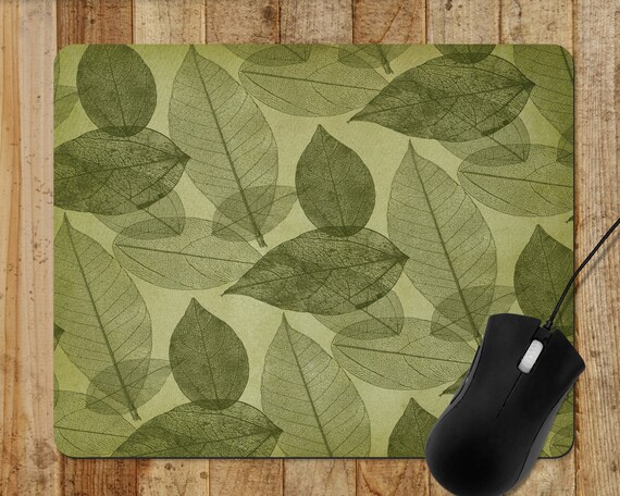 Mouse Pad Nature Leaves Design Computer Mouse Pad Rectangle Etsy