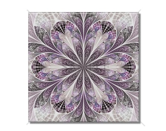 Purple And Grey Patterned Ceramic Cathedral Tile Kitchen Backsplash Tile - Bathroom Tile - Ceramic Accent Tile Purple Backsplash Tile