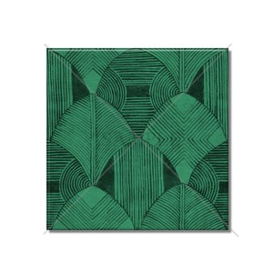 Emerald Green Ceramic Tile Vintage Art Deco Design Kitchen Backsplash Tile - Bathroom Tile - Ceramic Tile Backsplash Tile Fireplace Tile